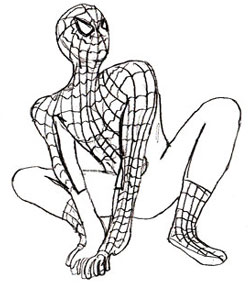 250x288 How To Draw Spider Man