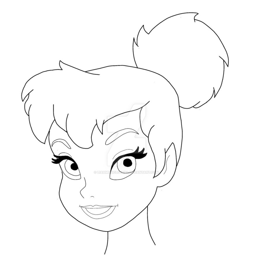 866x922 Tinkerbell Outline By Liahmusiclover4