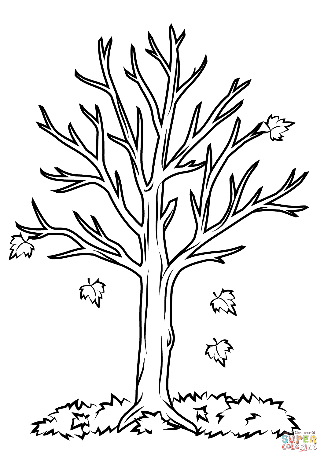 1060x1500 Fall Tree Coloring Page Free Printable Coloring Pages