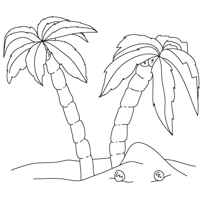 400x400 Drawn Palm Tree Step By Step