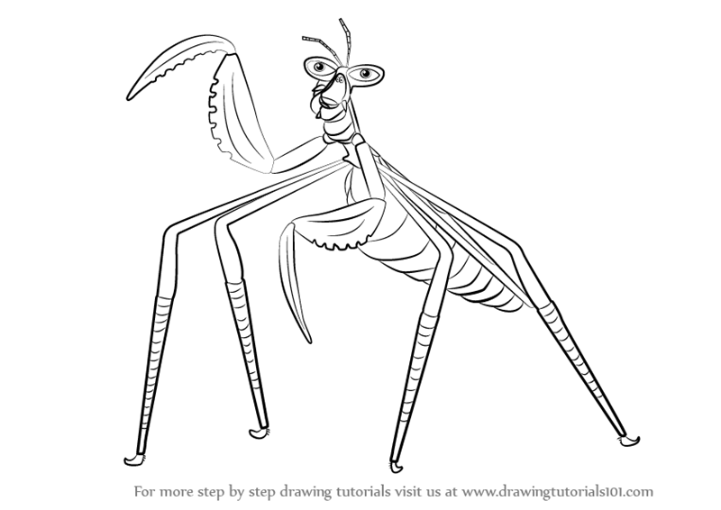 800x566 Learn How To Draw Mantis From Kung Fu Panda 3 (Kung Fu Panda 3