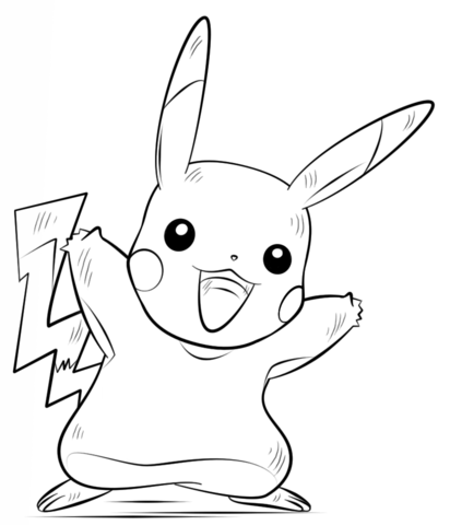 412x480 Pikachu Pokemon Coloring Page Free Printable Coloring Pages