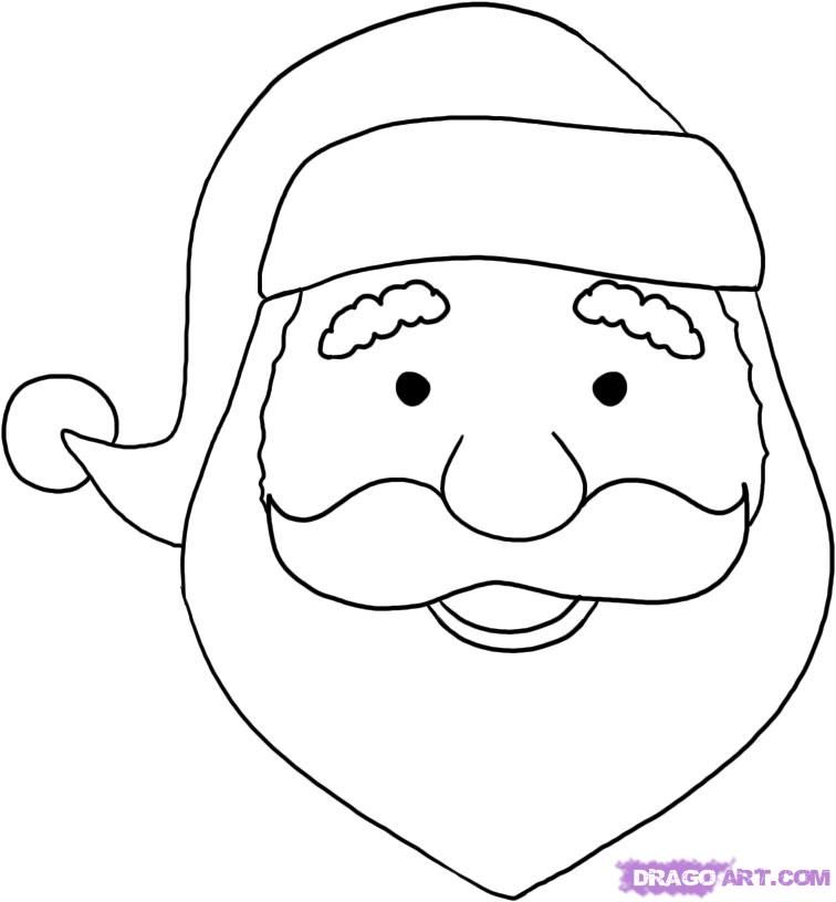 756x816 Easy To Draw Santa Claus Face Rupali Art N Craft