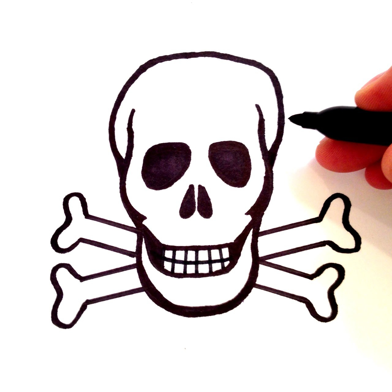 1280x1280 Easy To Draw Skull And Crossbones