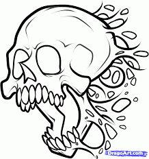 218x232 How To Draw A Skull And Roses Tattoo Step 7 Skulls
