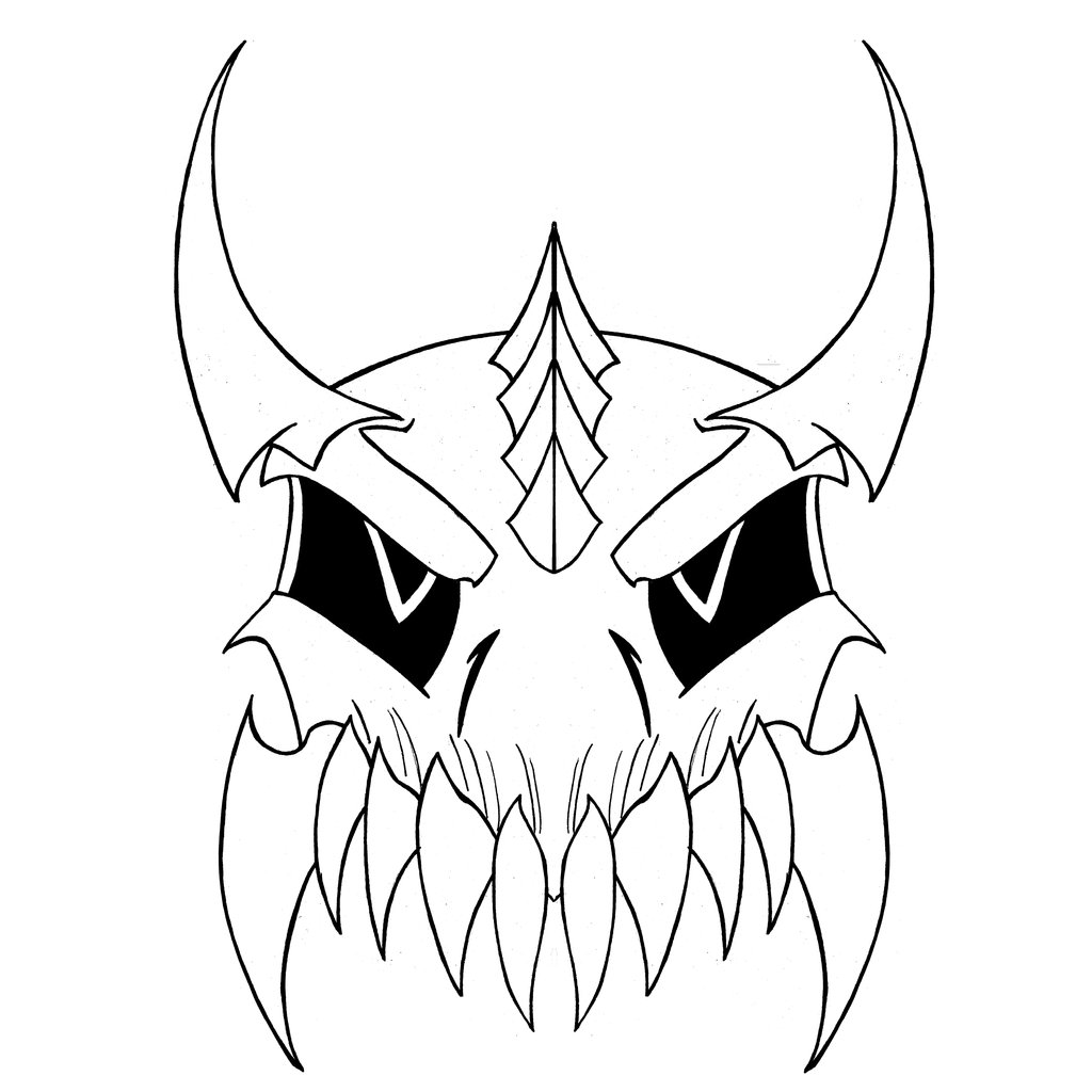 1024x1024 Demon Skull By Risque99