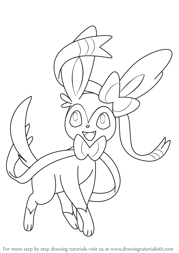 598x844 Learn How To Draw Sylveon From Pokemon (Pokemon) Step By Step
