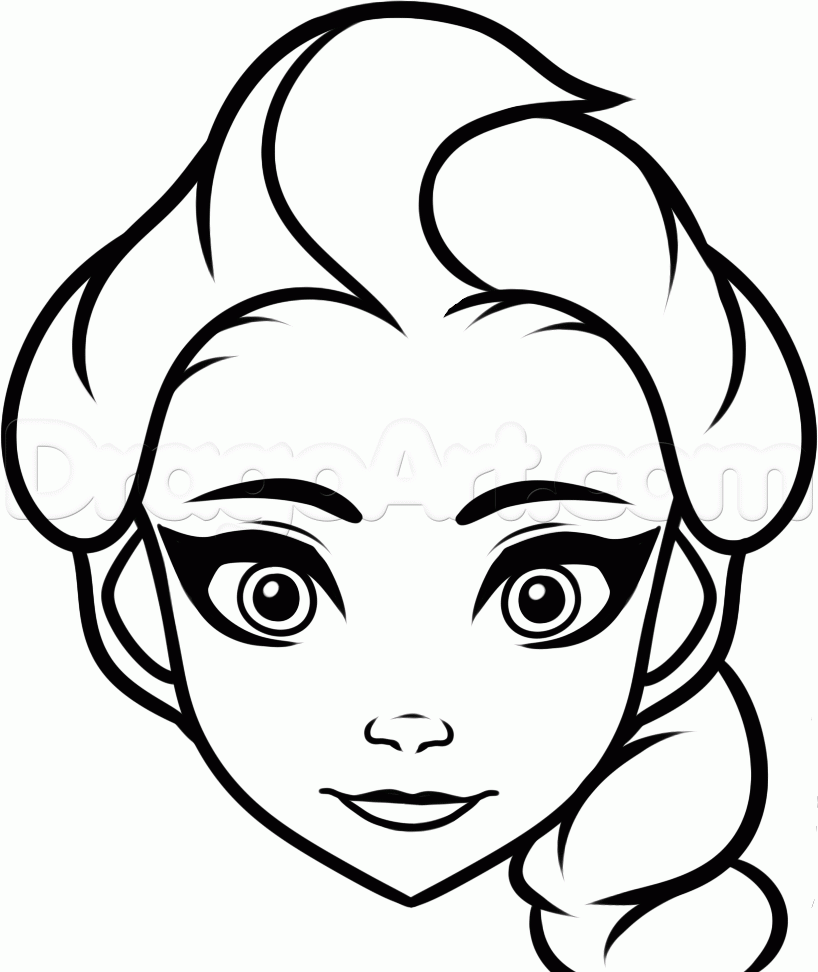 818x972 How To Draw Elsa Easy, Step By Step, Disney Characters, Cartoons
