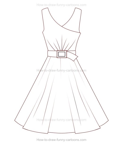 522x617 To Draw A Cartoon Dress