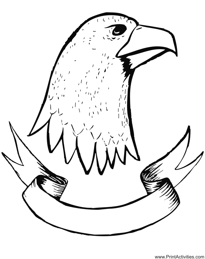 700x885 Eagle Coloring Page A Drawing Of A Eagle's Head