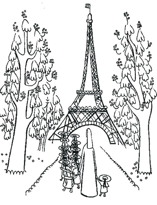 600x780 Eiffel Tower Coloring Sheet Page Tow On Tower To Download And Pri