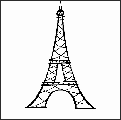 412x408 Cartoon Pictures Of The Eiffel Tower Rn51a Elegant Cartoon Drawing