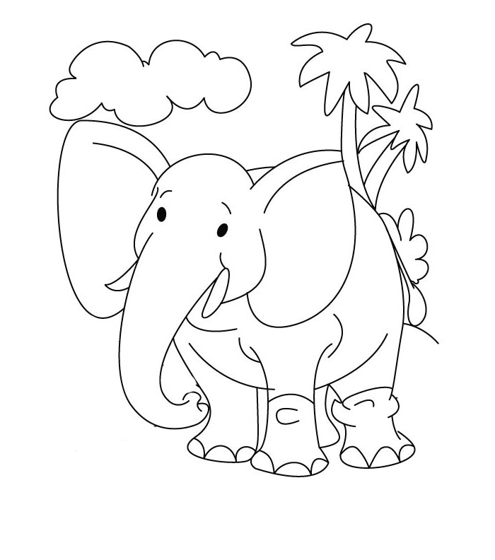 700x792 Elephant Template