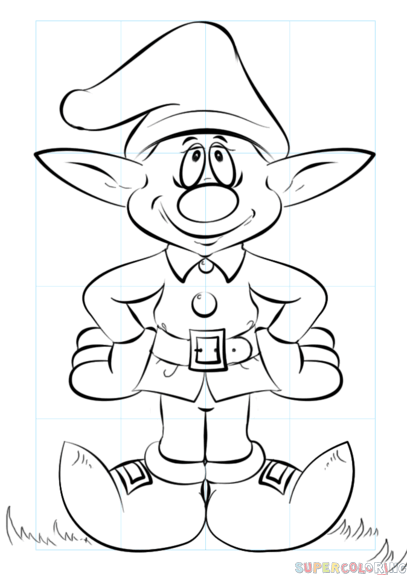 407x575 How To Draw A Christmas Elf Step By Step Drawing Tutorials