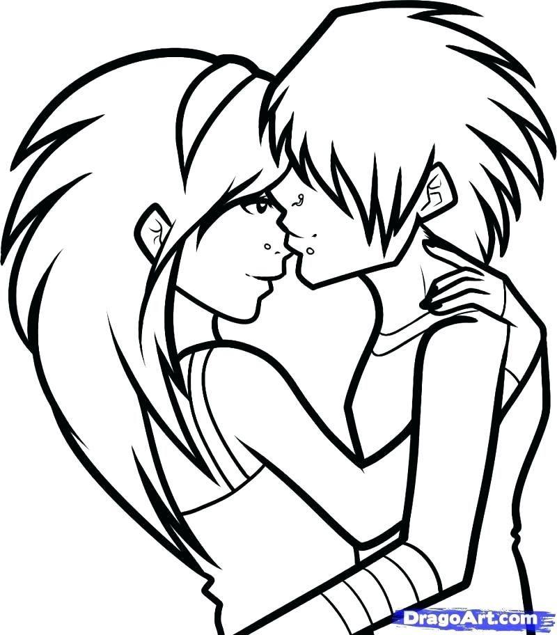800x912 Cute Couple Coloring Pages
