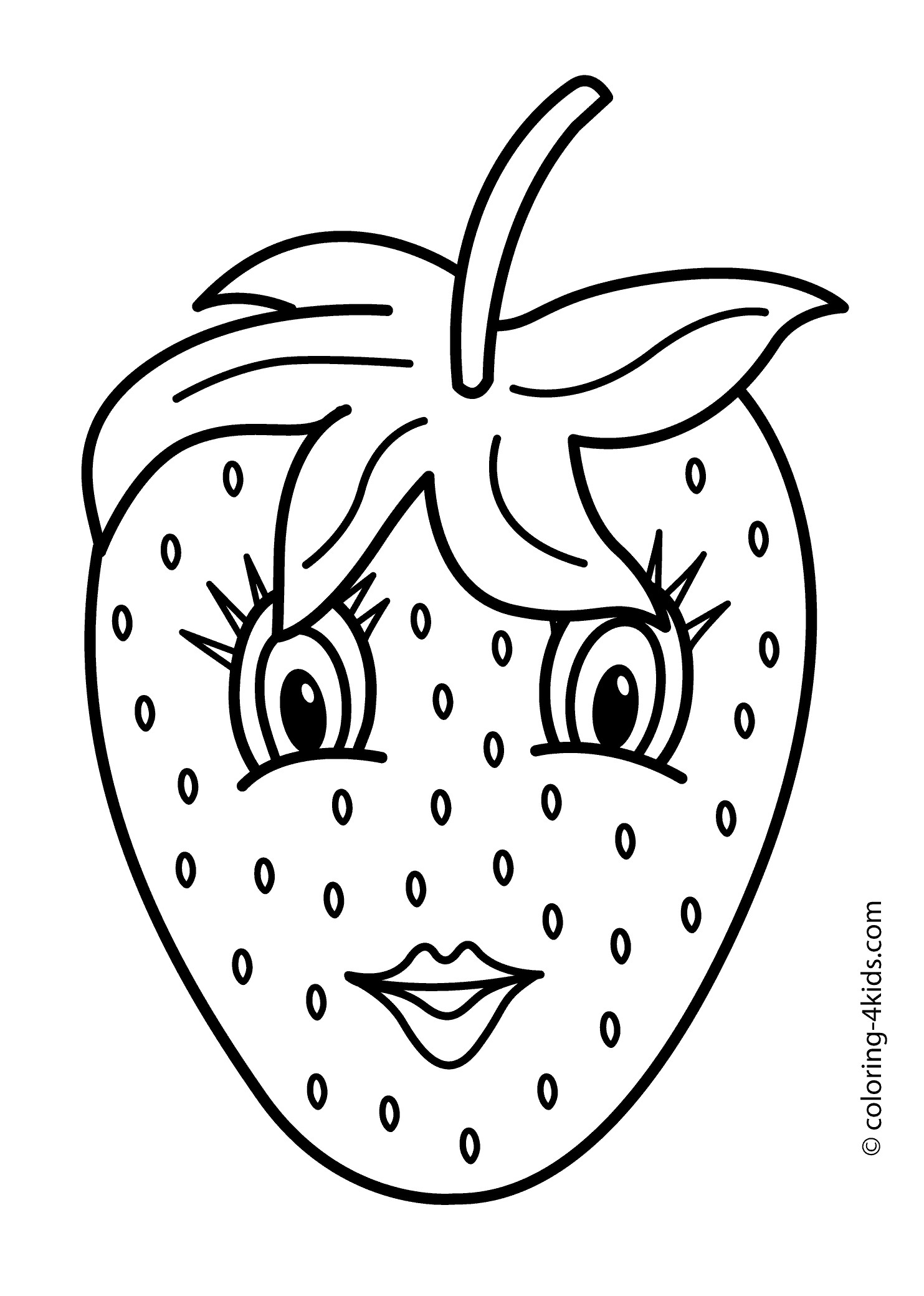 1483x2079 Stitch Face Coloring Pages Fresh Strawberry With Eyes Fruits