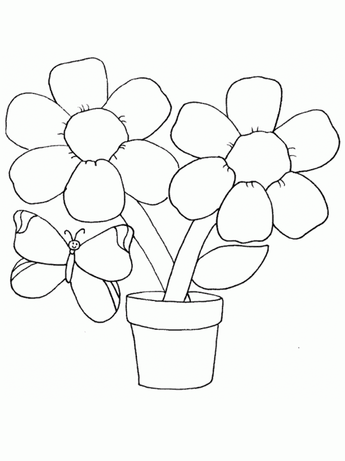 687x916 Coloring Pages Dazzling Coloring Pages Draw Easy Flowers Flower