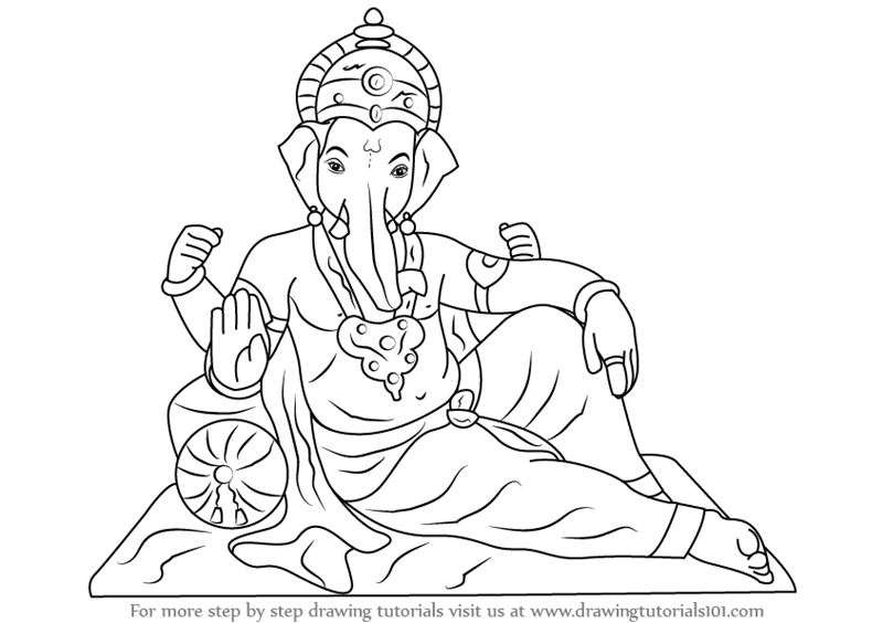800x564 Learn How To Draw Ganesh Ji (Hinduism) Step By Step Drawing