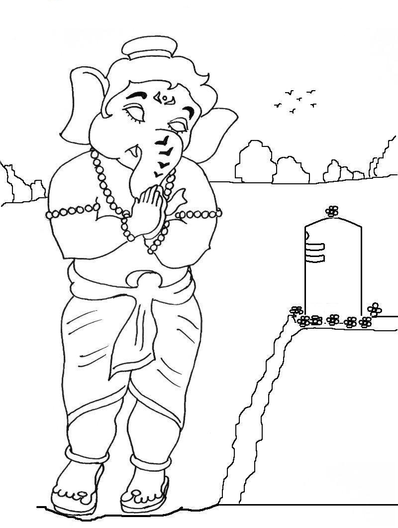 800x1060 Printable Coloring Pages Of Ganesh Ganesha