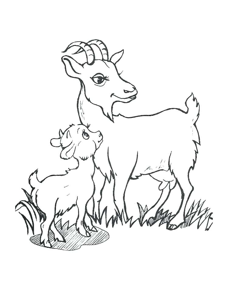 750x1000 Christmas Goat Coloring Sheet