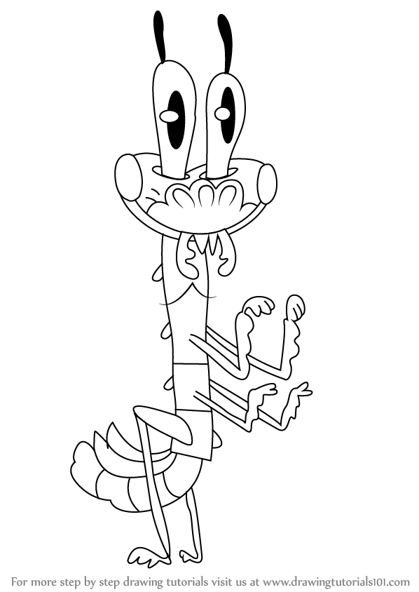 598x844 Learn How To Draw Cricket From Pig Goat Banana Cricket (Pig Goat