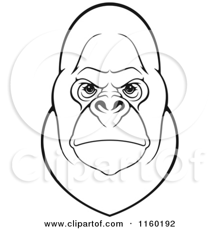 450x470 Gorilla Face Clipart