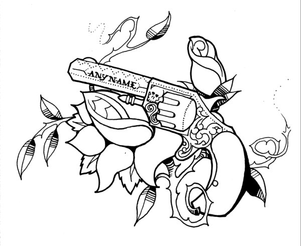 600x491 Pistol Drawings Creative Commons Attribution Noncommercial No