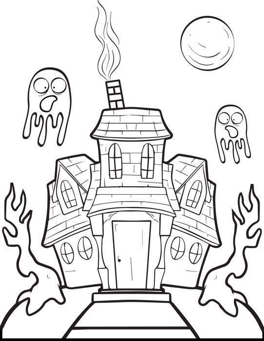 542x700 Halloween Haunted House Drawing Ideas Festival Collections