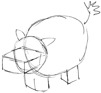 400x367 How To Draw Cartoon Hippos (Hippopotamus) With Easy Step By Step