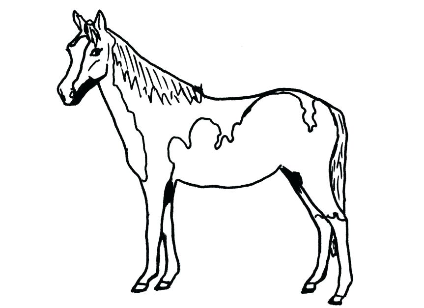 863x627 Simple Horse Coloring Pages Simple Horse Stable Drawing Coloring