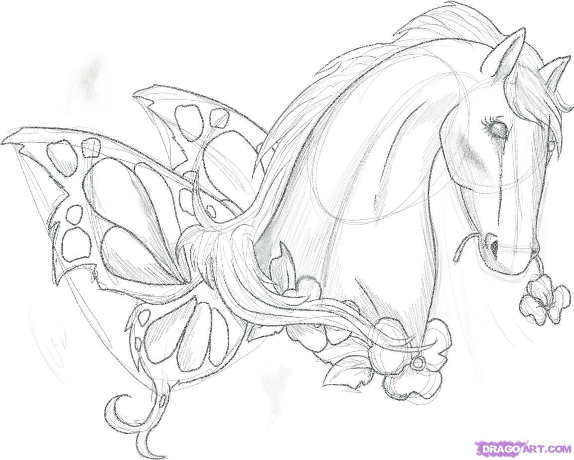 1152x924 Easy Horse Drawings In Pencil