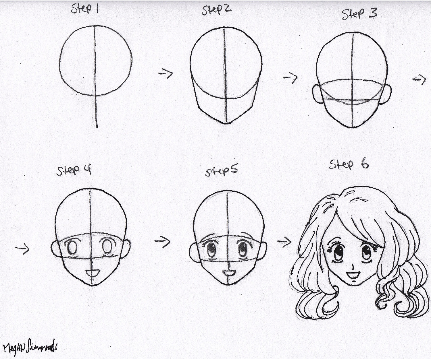 1500x1251 Easy Face Drawing Step By Step