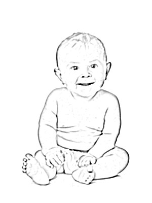 300x400 Happy Baby Sketch