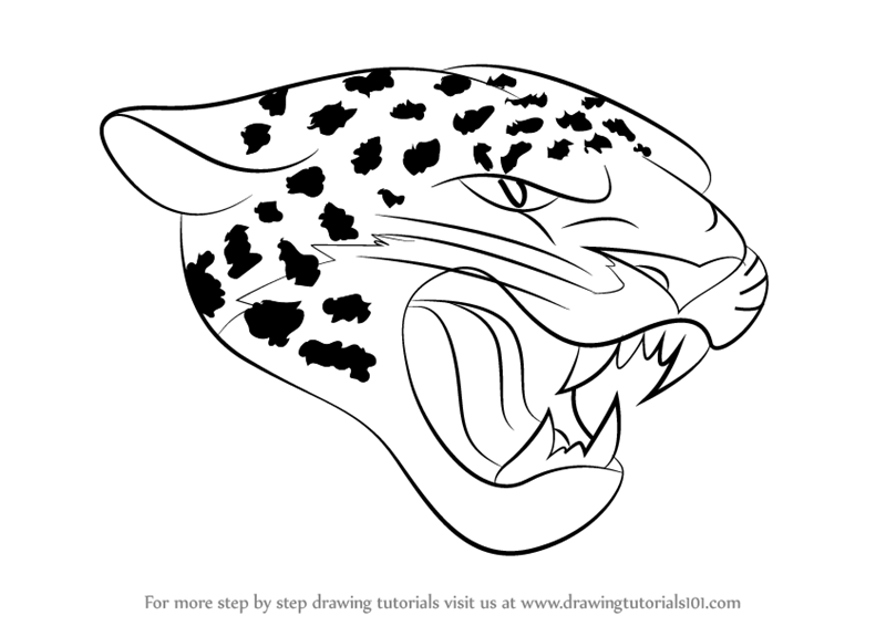 800x566 Learn How To Draw Jacksonville Jaguars Logo (Nfl) Step By Step
