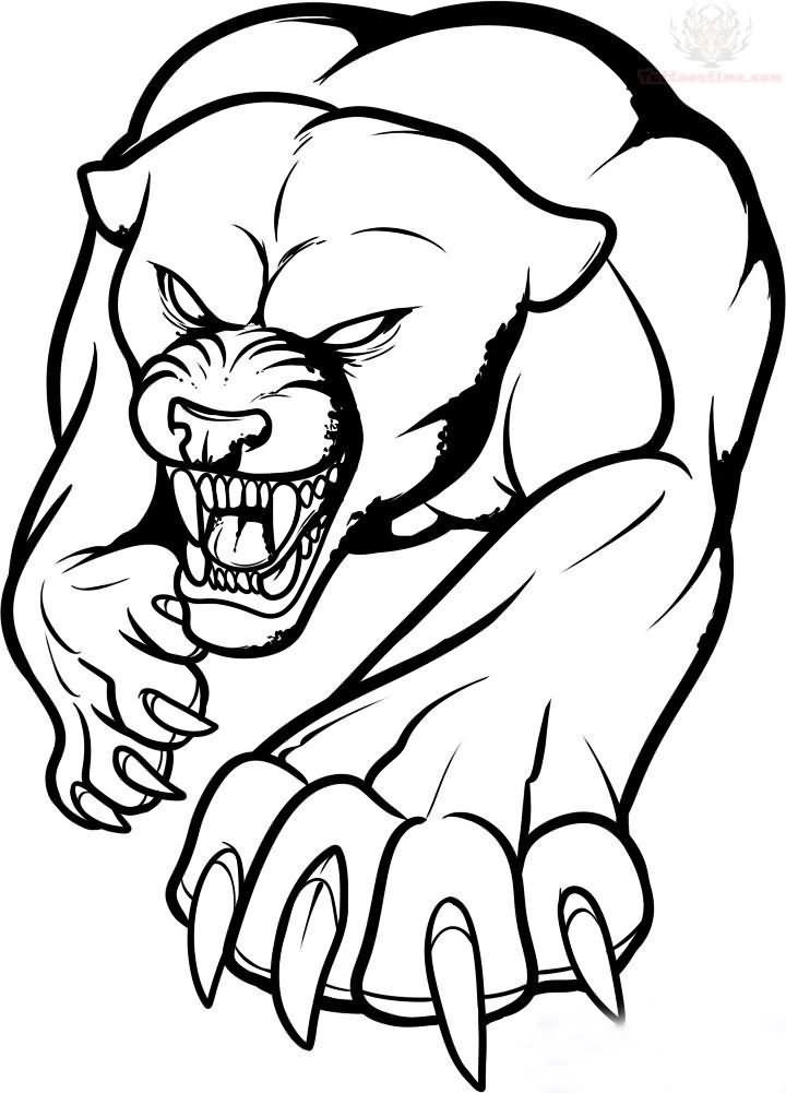 720x1001 Outline Jaguar Tattoo Design Flags Pic For Jaguar