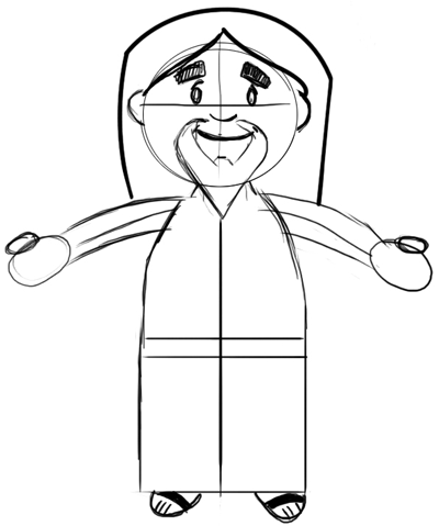 400x479 How To Draw Cartoon Jesus Christ For Easter Step By Step Drawing