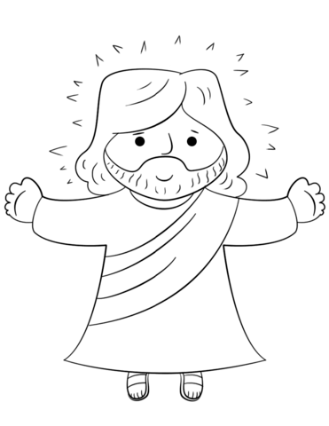 371x480 Cartoon Jesus Coloring Page Free Printable Coloring Pages