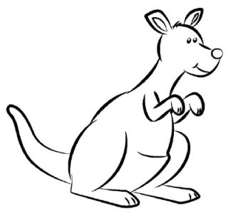 320x300 Coloring Pages Trendy Sketch Of A Kangaroo Pencil Drawing