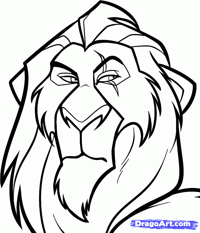 694x806 How To Draw Scar Easy, Step By Step, Disney Characters, Cartoons