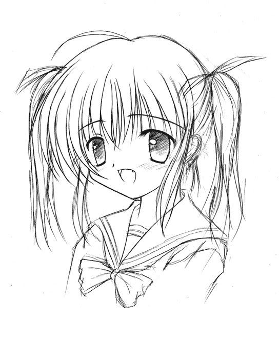 544x702 How To Draw Anime Characters For Beginners Anime Sketch By