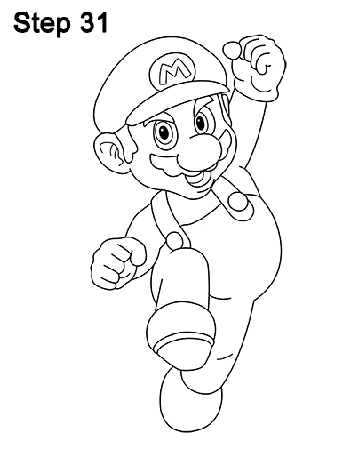 404x523 How To Draw Super Mario (Full Body)