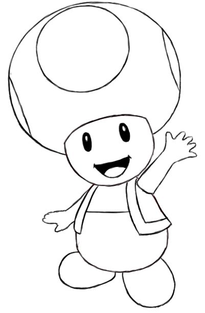401x611 Coloring Pages Mario Pictures To Draw How A Toad Easy Princess