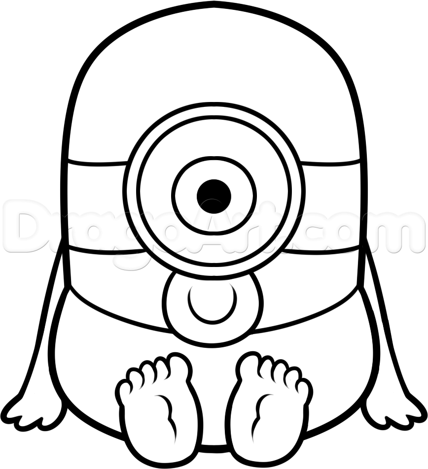 868x952 Minions Drawing Step By Step How To Draw A Baby Minion, Step By