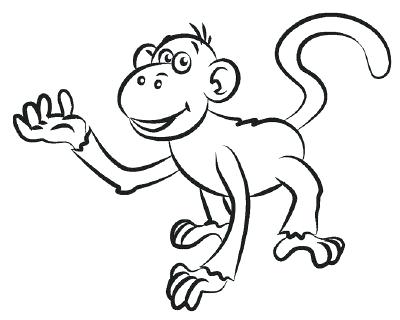400x320 Drawings Of Monkeys How To Draw A Simple Monkey Step 4 Easy Monkey