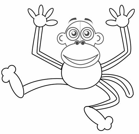 450x432 How To Draw Cartoon Monkeys With Easy Step By Step Drawing