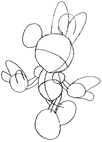 350x488 How To Draw Minnie Mouse With Simple Step By Step Drawing Lesson