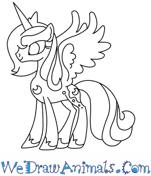 300x350 How To Draw Princess Luna From My Little Pony