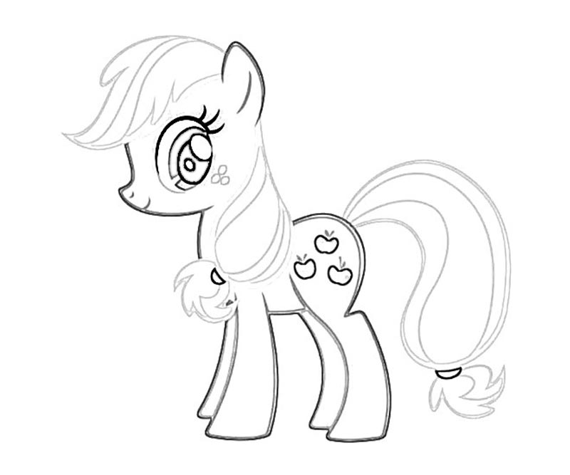 800x667 My Little Pony Applejack Coloring Pages