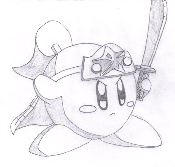 600x572 Awesome Ninja Kirby Drawing By Meowmaster789