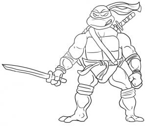 302x257 How To Draw Leonardo From Teenage Mutant Ninja Turtles Step 5